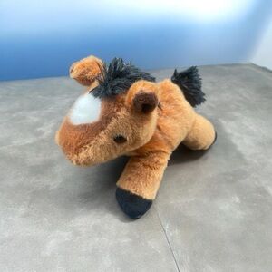 Aurora Brown and Black Stuffed Horse Toy